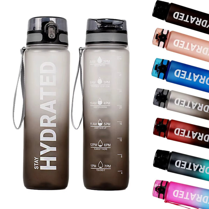 1000Ml Large Capacity Sports Water Bottle Portable Plastic Water Cup Outdoor Cycling Hiking Camping Beach Drinking Tools Gym Jug